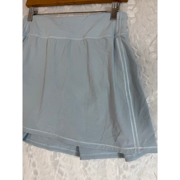 Lululemon Pace Rival Running Tennis Skirt Skort Pleat Light Powder Linen Blue 6 - Picture 2 of 12